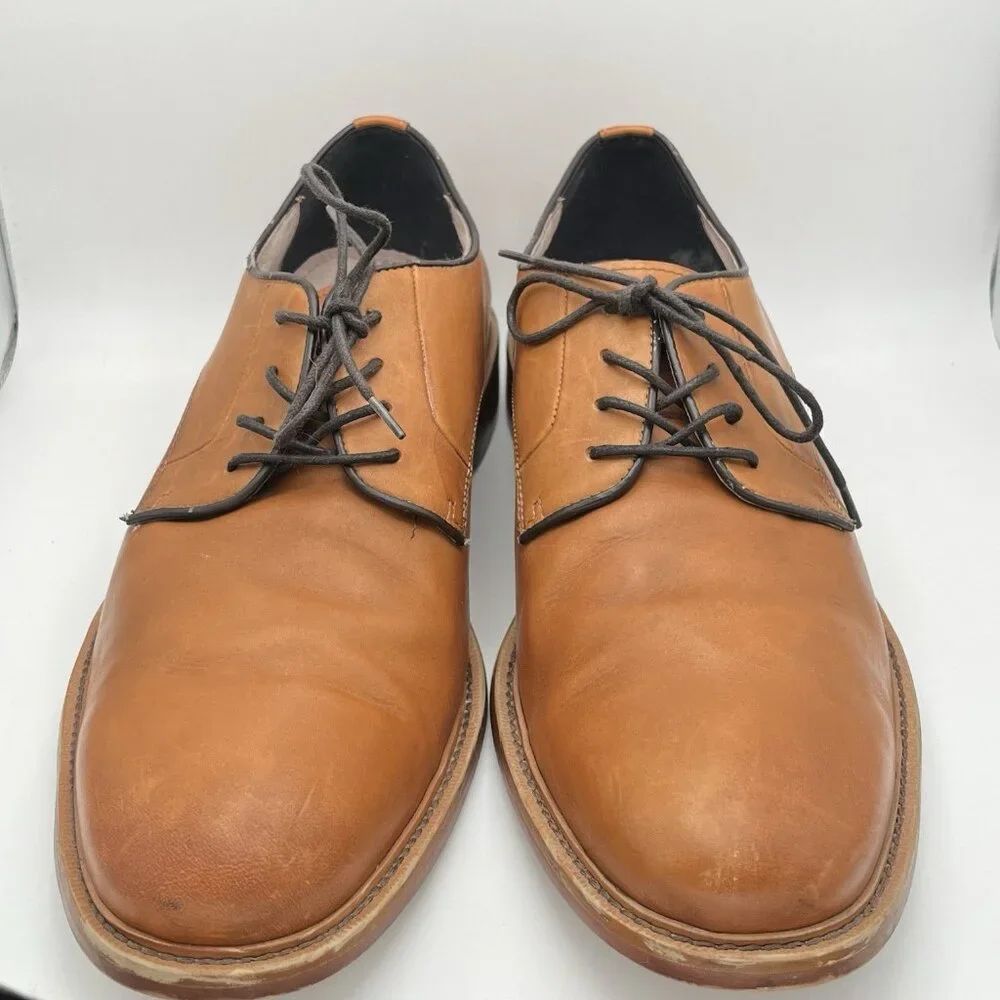 Banana Republic Brown Leather Oxfords Ortholite Dress Derby Shoes Men's 11.5M